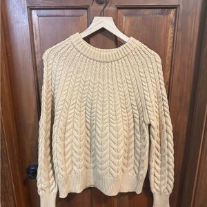Ann Taylor Weekend Chunky Cable Knit Sweater size M